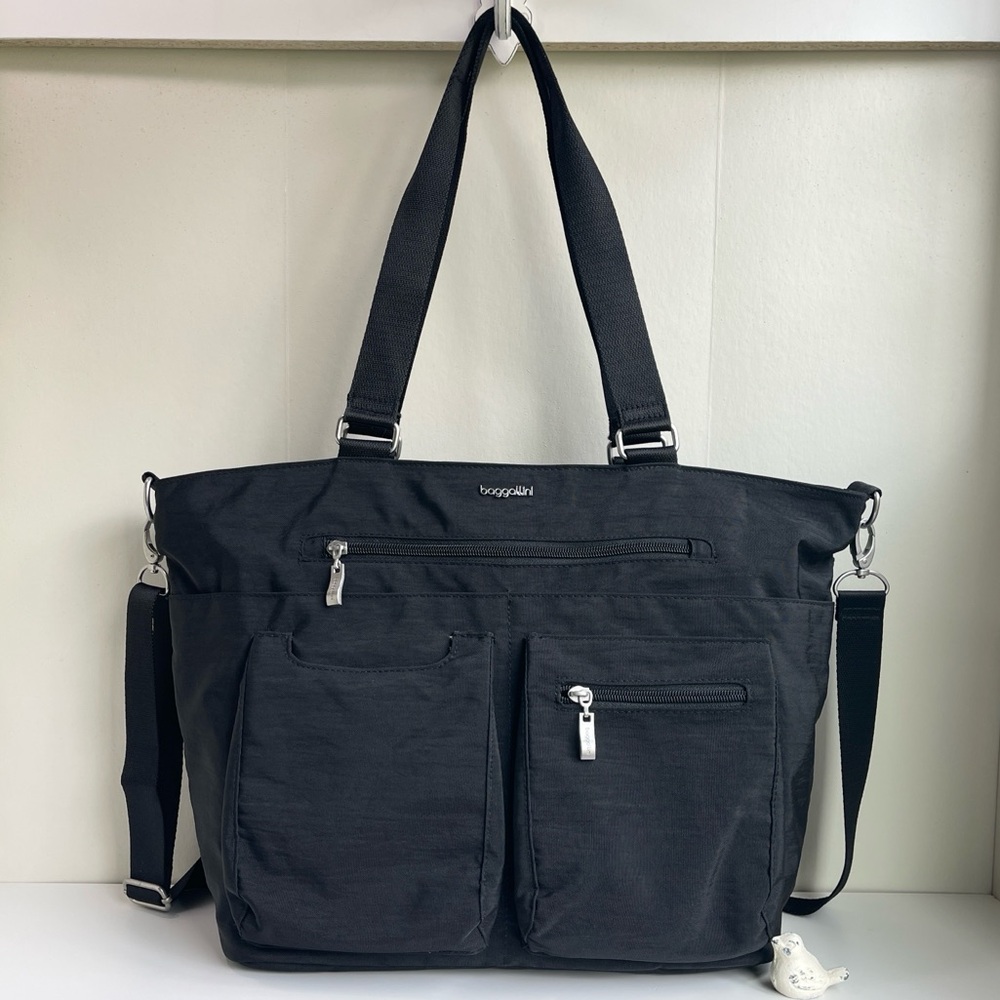 Baggallini Any Day Laptop Shoulder Crossbody Tote With Luggage Sleeve